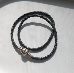 Pandora Grey Rope Charm Bracelet